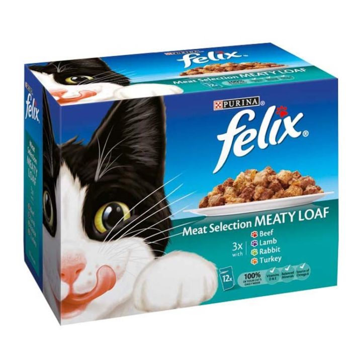 Felix Pouch Meaty Loaf Meat Selection Multipack 12x100g