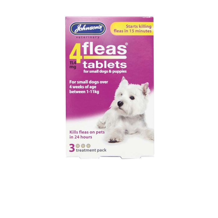 Johnson's 4Fleas Tablets Small Dog And Puppy 3 Tablets