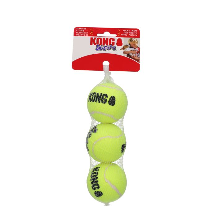 Kong Air Squeaker Tennis Ball Medium (3 Pack)