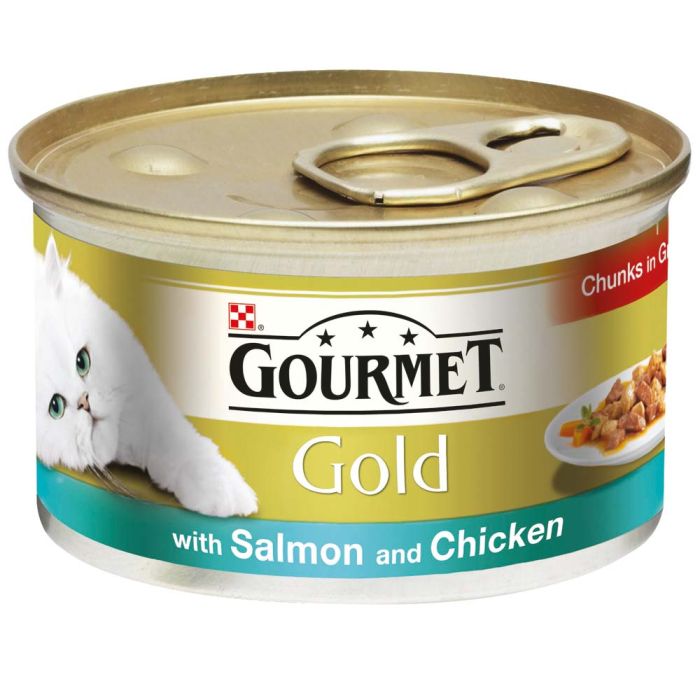 Gourmet Gold Cans Salmon & Chicken in Gravy 85g