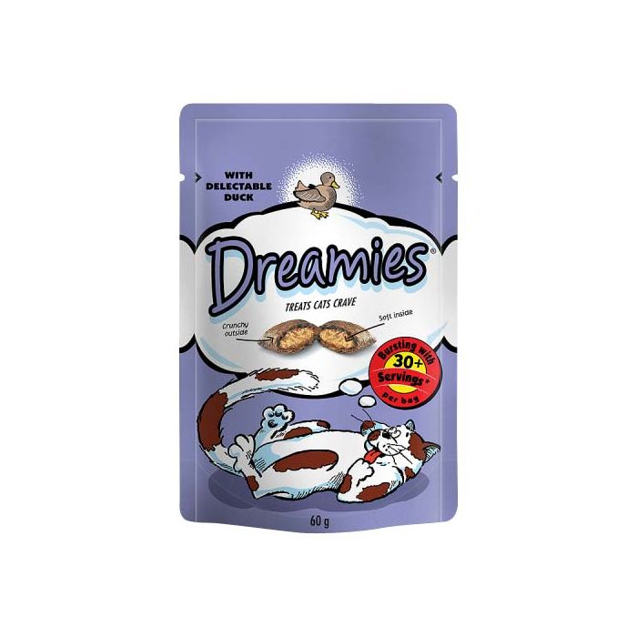 Dreamies Pouch with Delectable Duck 60g