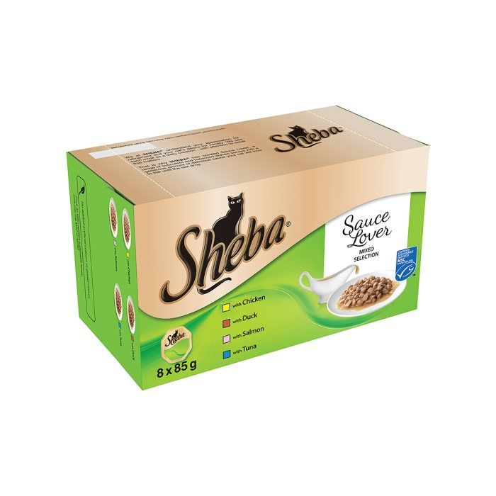 Sheba Sauce Lover Cat Trays Mixed Selection 8x85g