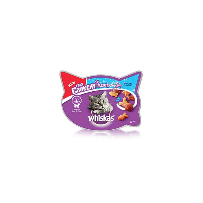 Whiskas Trio Crunchy Cat Treats Seafood Flavours 55g