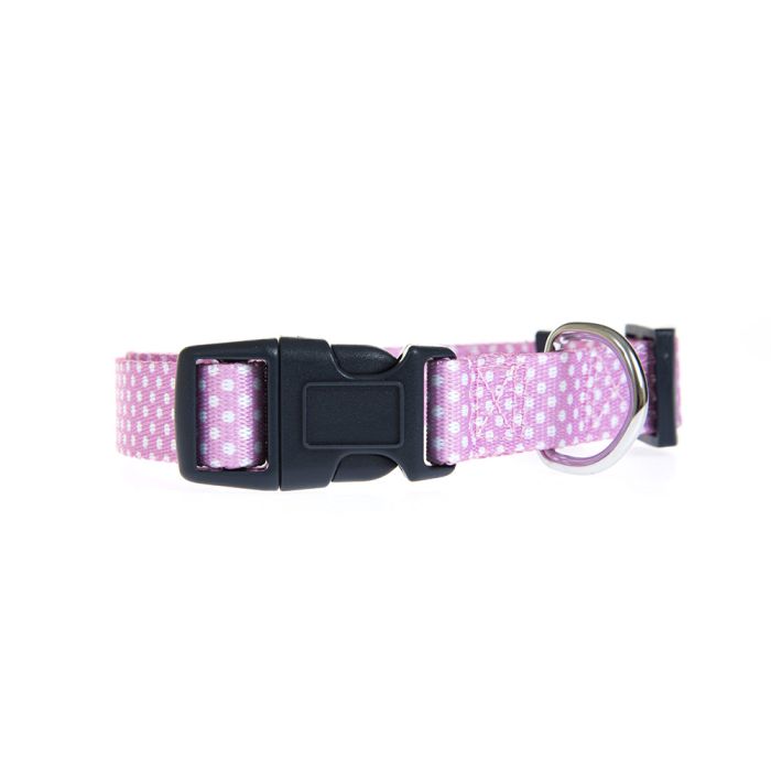 Rufus & Rosie Dog Collar Pink Spot Medium