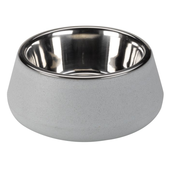 Zoon FloorGrip Bamboo and Stainless Steel Medium Sky Blue Bowl