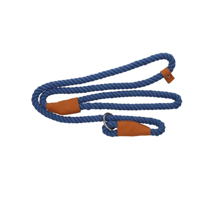 Rufus & Rosie Royal Blue Rope Long Slip Dog Lead