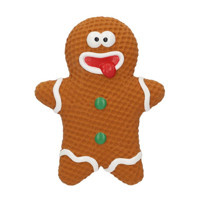 Rufus & Rosie Latex Gingerbread Man Dog Toy