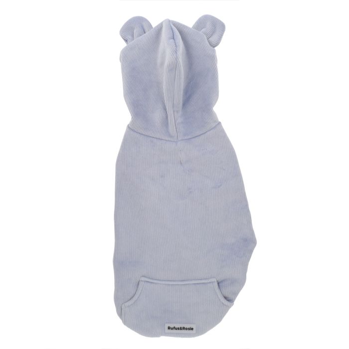 Rufus & Rosie Cosy Bear Dog Hoodie Blue
