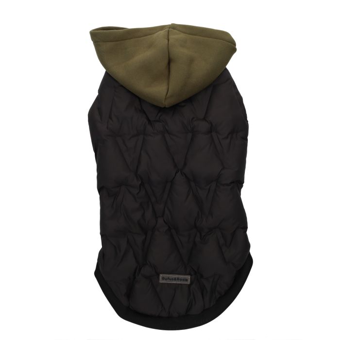 Rufus & Rosie Black & Green 2-in-1 Dog Gilet
