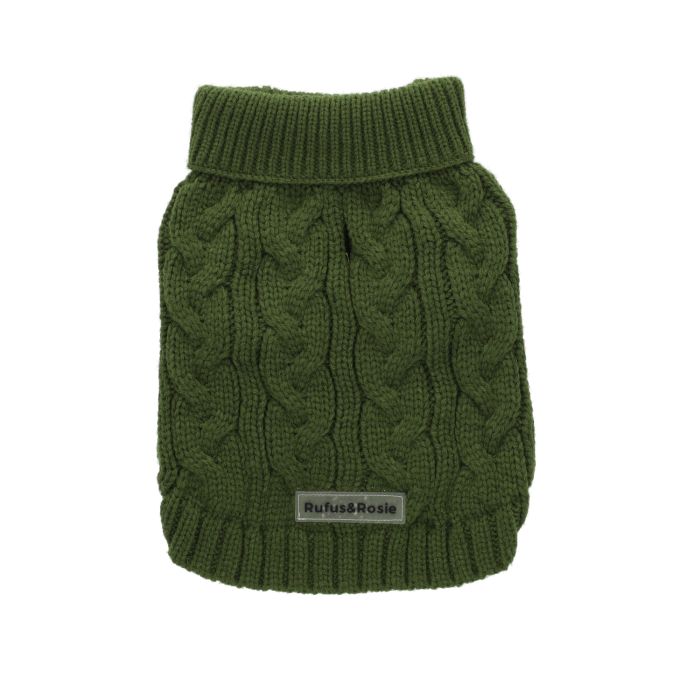 Rufus & Rosie Cable Knit Jumper Green M