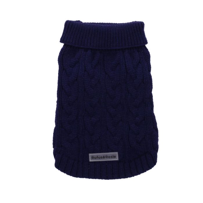 Rufus & Rosie Navy Cable Knit Jumper