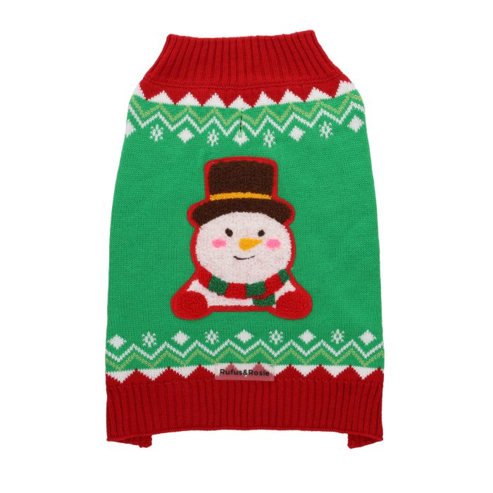 Rufus & Rosie Patterened Christmas Dog Sweater