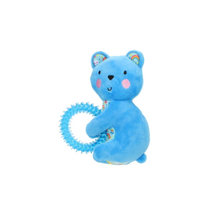 Rufus & Rosie Squeaky Plush Rubber Ring Puppy Toy