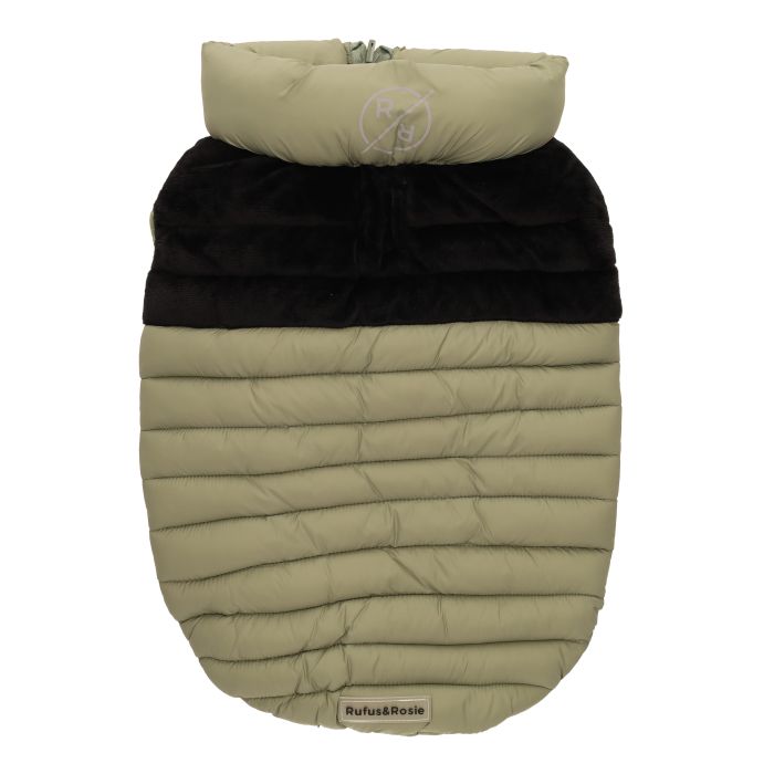 Rufus & Rosie Dog Puffer Jacket Green L Plus