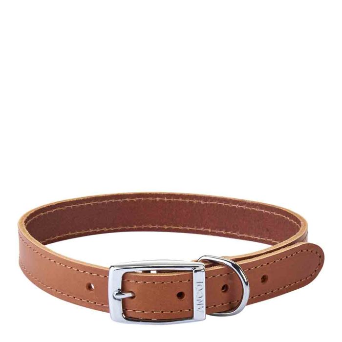 Ancol Heritage Leather Dog Collar Tan