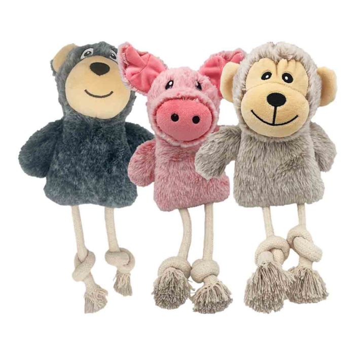 Hem & Boo Animal Rope Legs Dog Toy