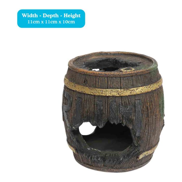 Rum Barrel Cave Small Fish Tank Decoration