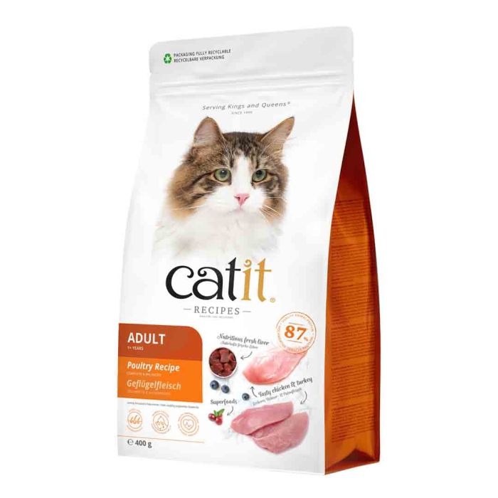 Catit Recipes Adult Poultry Dry Cat Food 400g