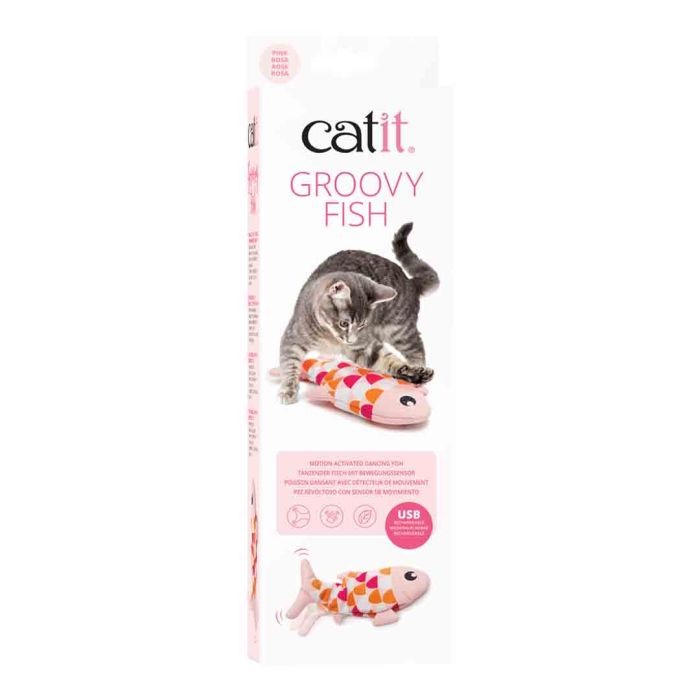 Catit Groovy Fish Interactive Dancing Pink Cat Toy