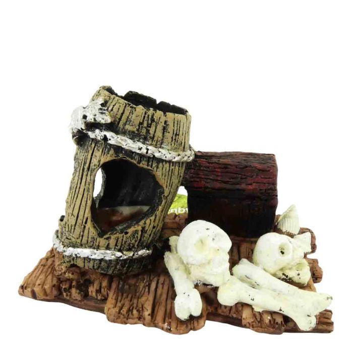 Aqua Dreams Bones And Barrel Fish Tank Decoration