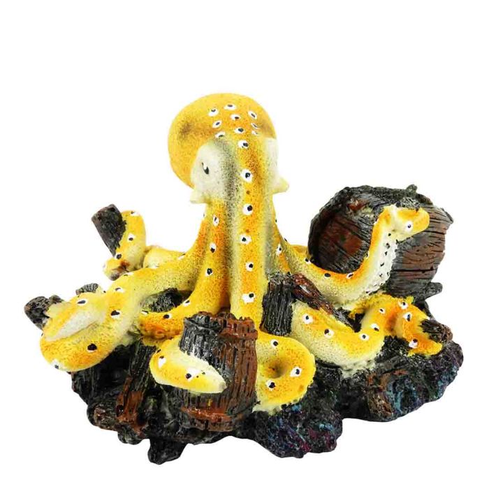 Aqua Dreams Yellow Octopus Tank Ornament