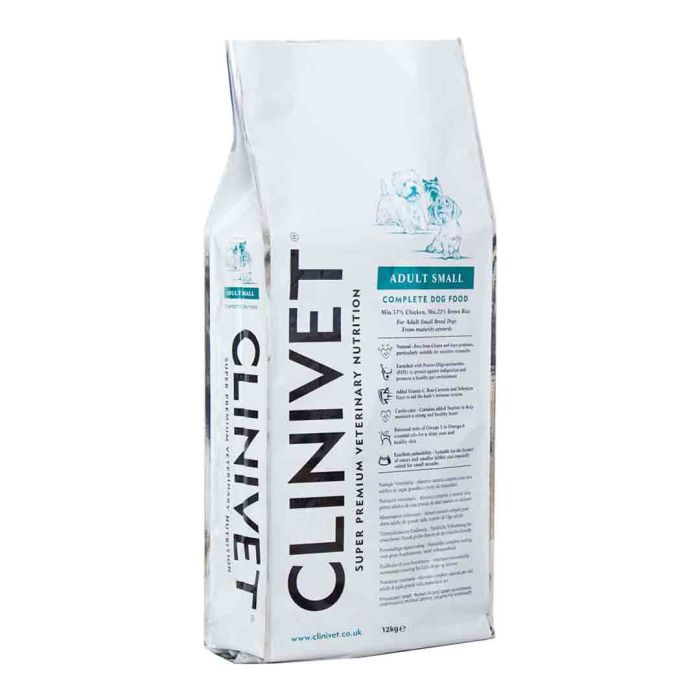 Clinivet Small Breed Chicken & Fish Dry Dog Food 12kg