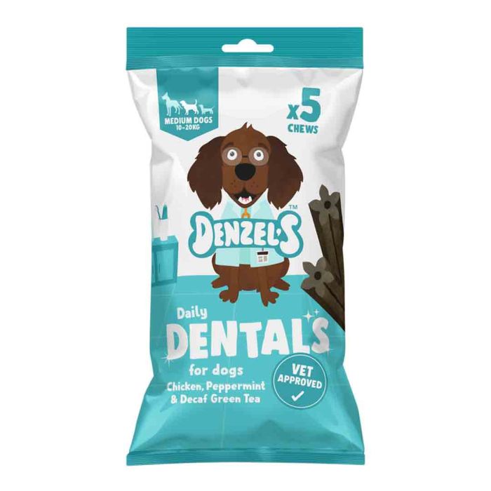 Denzels Medium Daily Dental Chicken Dog Chew Treats
