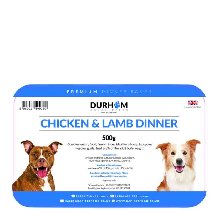 Durham Dog Food Chicken & Lamb Dinner