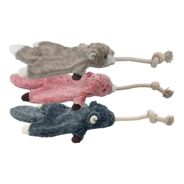 Hem & Boo Flatty Plush Rat Rope Dog Toy