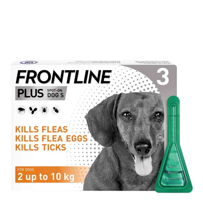 Frontline Plus Spot-On Flea & Tick Treatment for Small Dogs and Puppies 2-10kg 6 pack