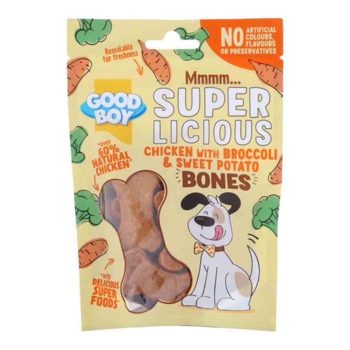Goodboy Super Liscious Chicken with Broccoli & Sweet Potato Bones Dog Treats