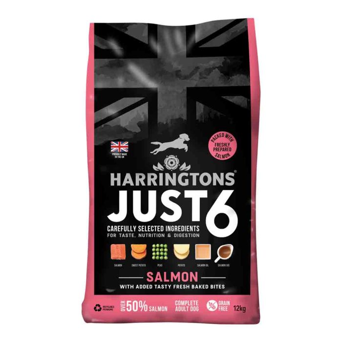 Harringtons Just 6 Salmon & Vegetables Grain Free Dry Dog Food