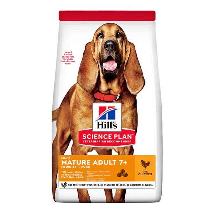 Hill's Science Plan Mature Adult Light Medium Dry Dog Food Chicken 14kg