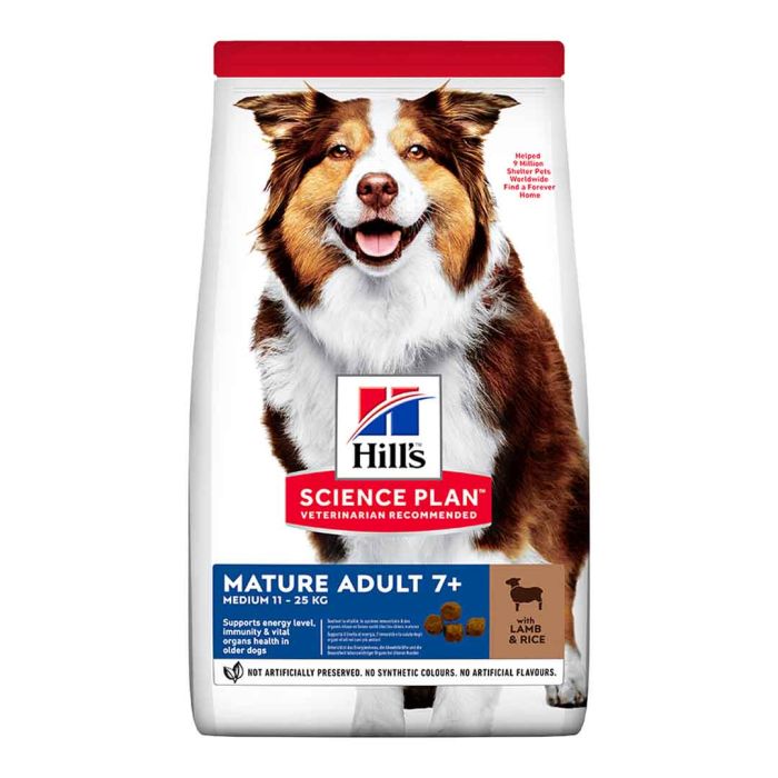Hill's Science Plan Mature Adult Medium Dry Dog Food Lamb & Rice Flavour 14kg