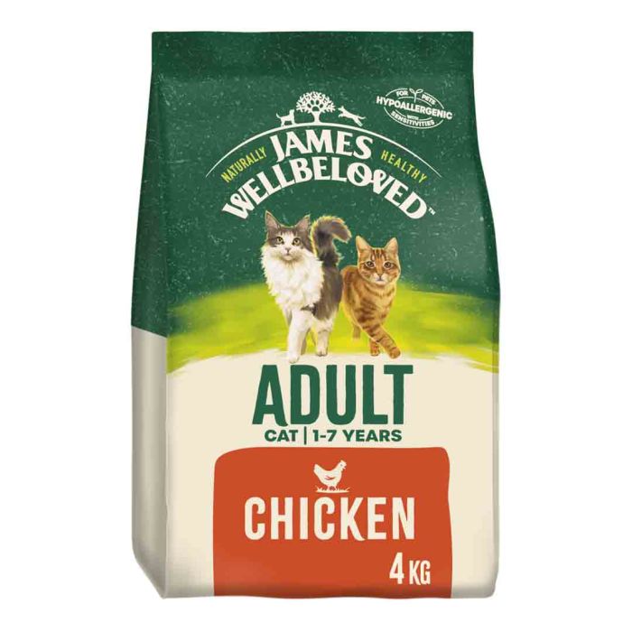 James Wellbeloved Adult Chicken & Rice Dry Cat Food 4kg