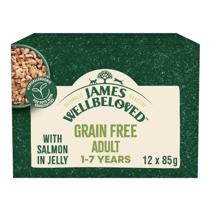 James Wellbeloved Grain Free Salmon in Jelly Cat Food