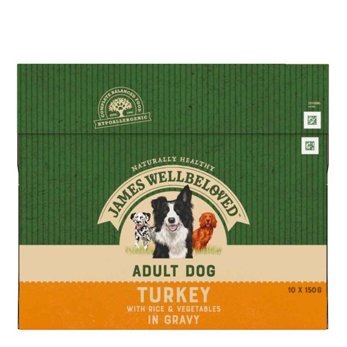 James Wellbeloved Dog Food Pouch Adult Turkey & Rice