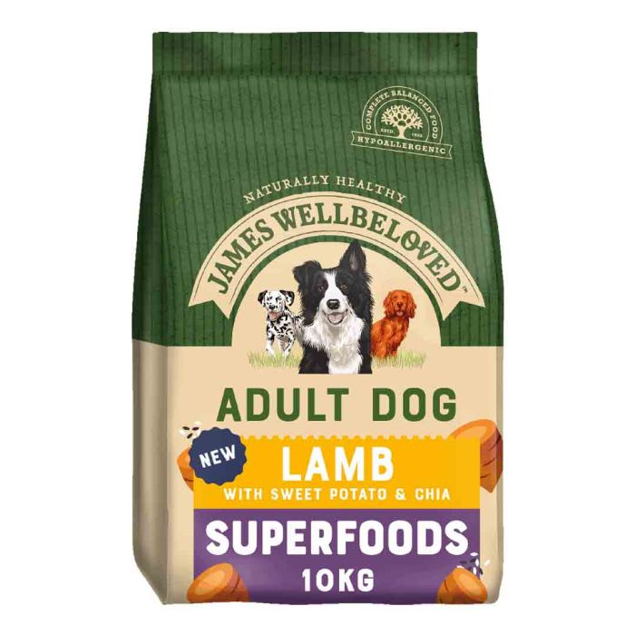 James Wellbeloved Superfoods Adult Lamb with Sweet Potato & Chia 10kg