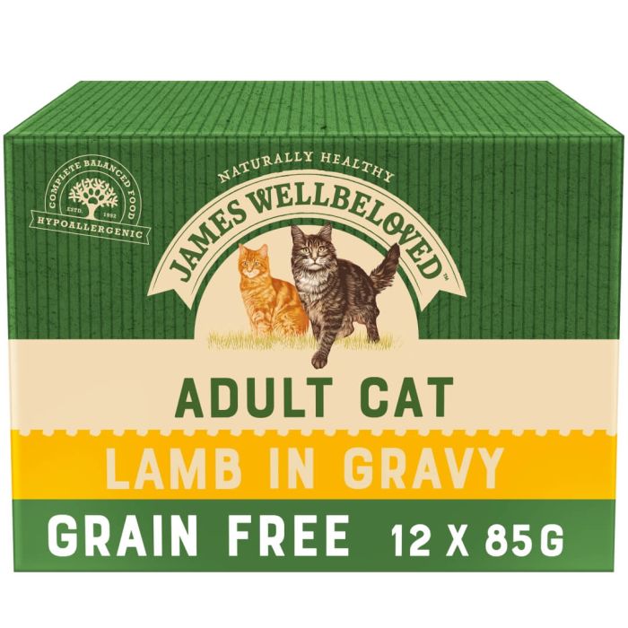 James Wellbeloved Cat Adult Lamb Complete Wet Cat Food Pouches