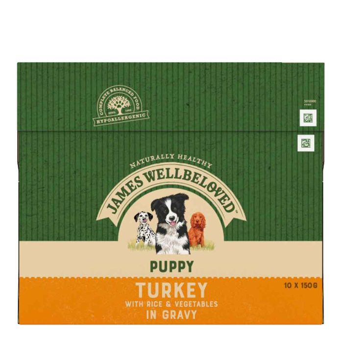 James Wellbeloved Puppy Food Pouch Turkey & Rice