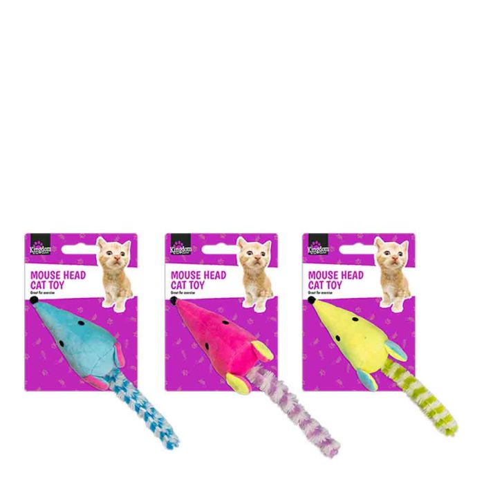 Kingdom Mouse Head Cat Toy