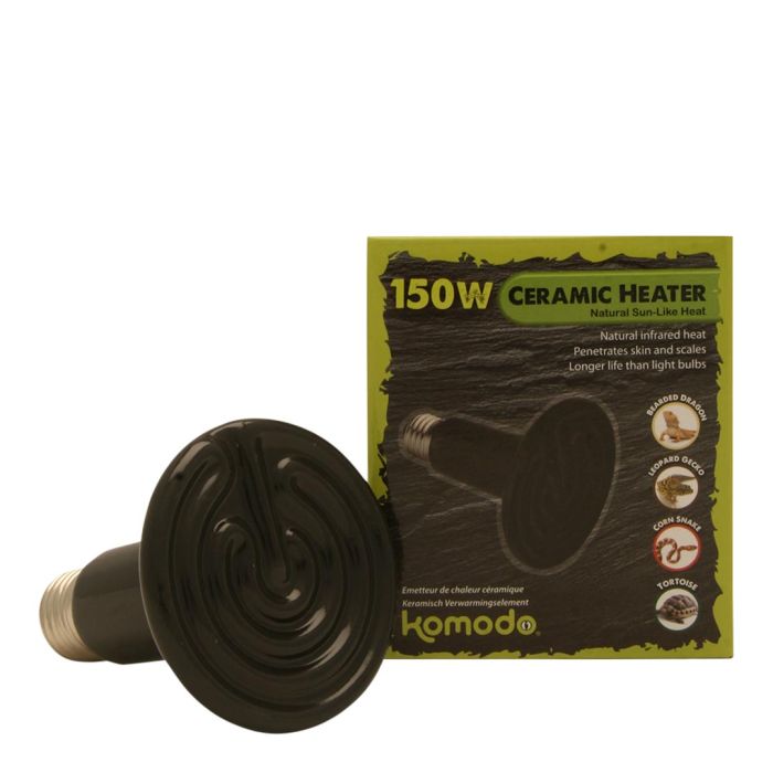 Komodo Ceramic Heat Emitter in Black 150W