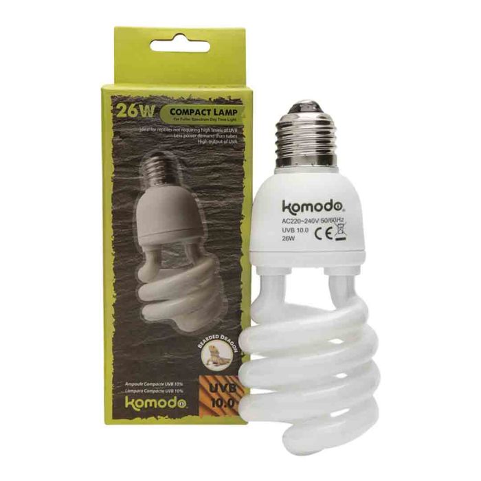 Komodo Compact Base Lamp Uvb 10% Es 26W