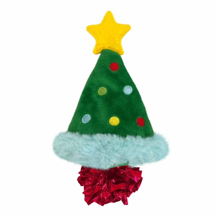 KONG Holiday Crackles Christmas Tree Cat Toy