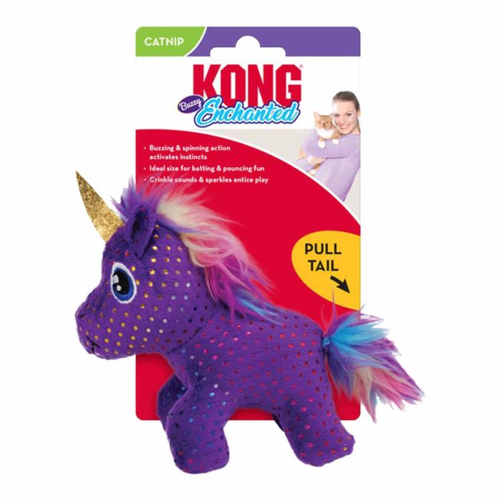 KONG Cat Enchanted Buzzy Unicorn Cat Toy
