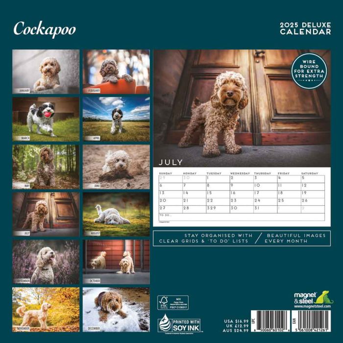 Magnet & Steel Cockapoo Deluxe Calendar