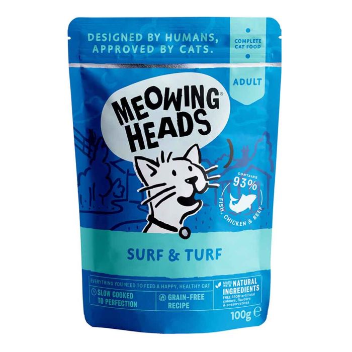 Meowing Heads Surf & Turf Cat Food 100g