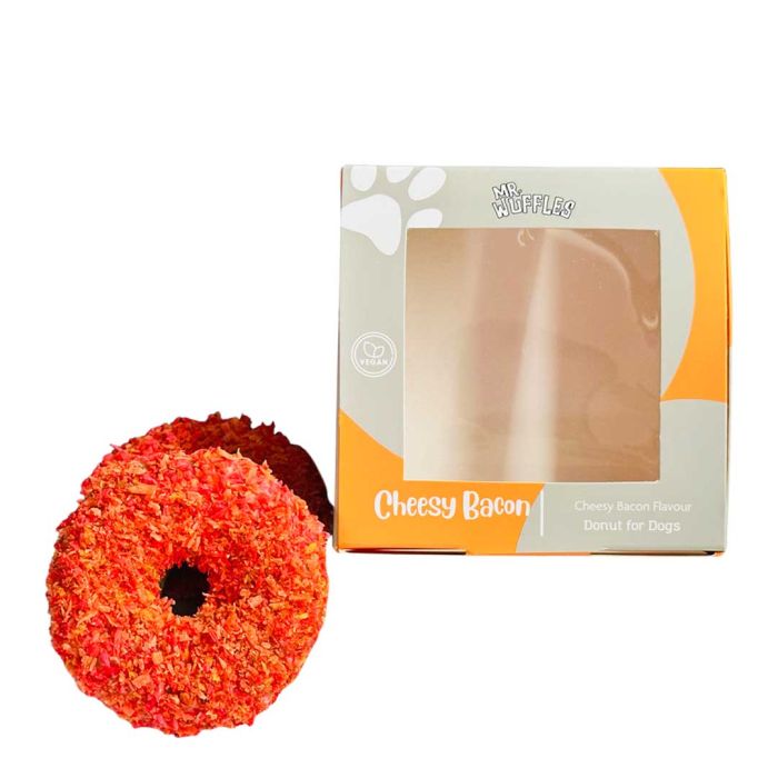 Mr Wuffles Woofnut Cheesy Bacon Donut Dog Treat