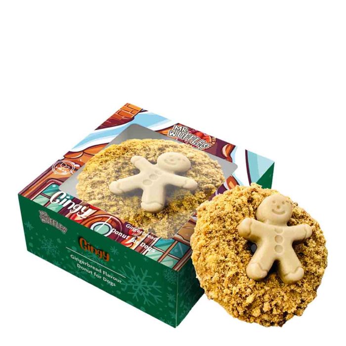 Mr WUFFles GINGY - Gingerbread Flavoured Donut for Dogs. 70g