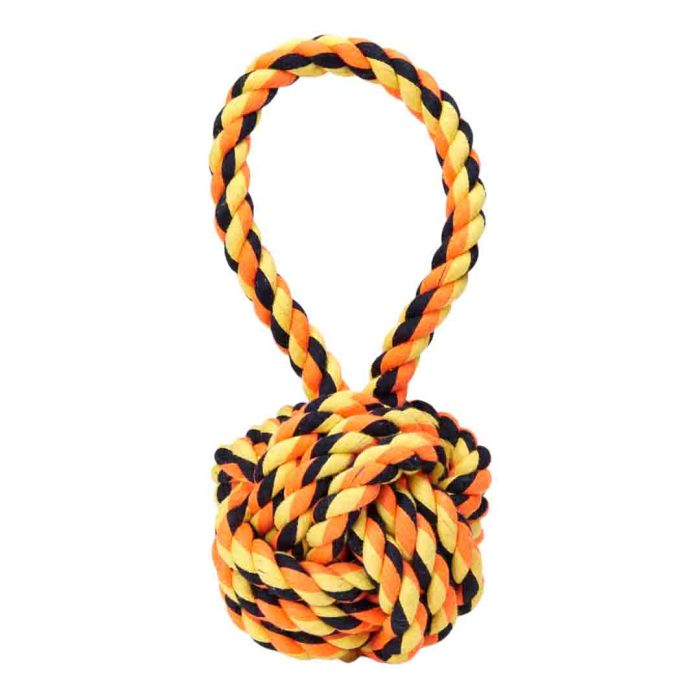 Ball and Rope Dog Toy, Small
